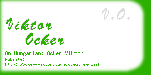 viktor ocker business card